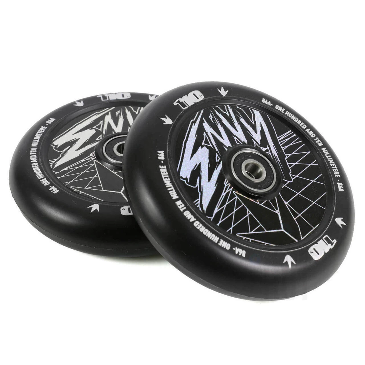 Hollow Core 110mm Wheels | Black/Hologram Classic - Image 2
