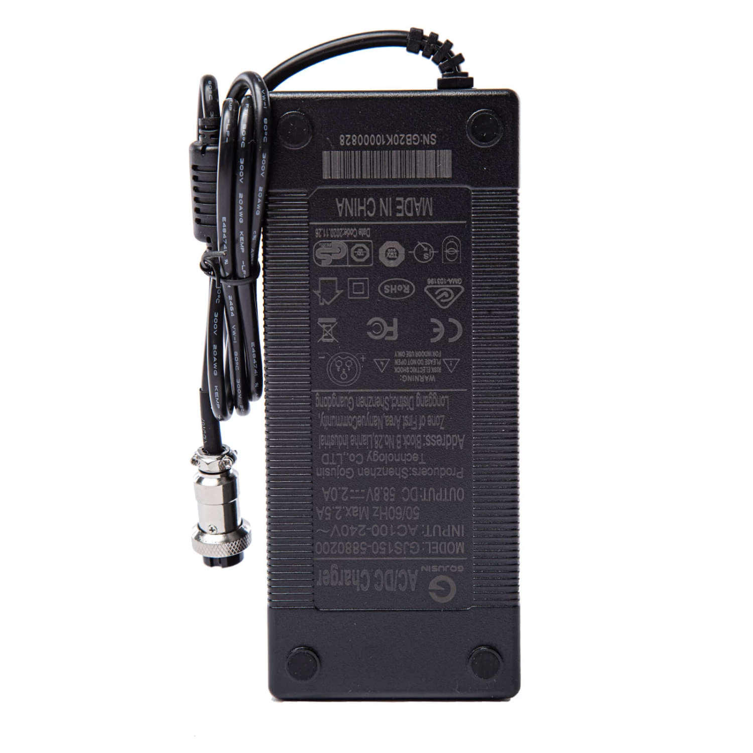 E-GLIDE Mach 10 / 10R Electric Scooter Charger -(58.8V 2A) - Image 3