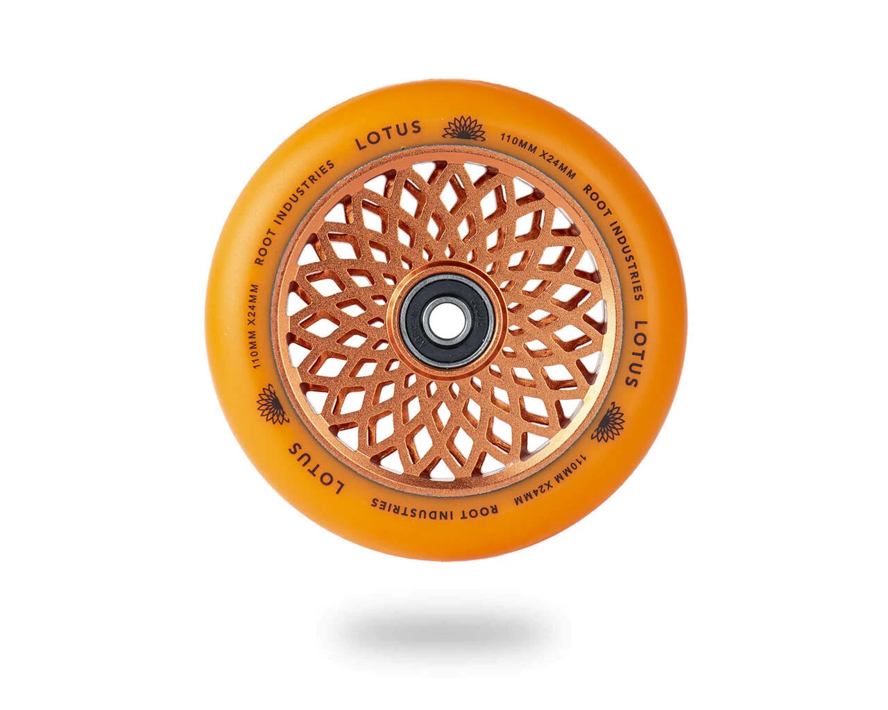 Lotus Radiant Scooter Wheels | 24mm X 110mm | Orange/Orange - Image 3