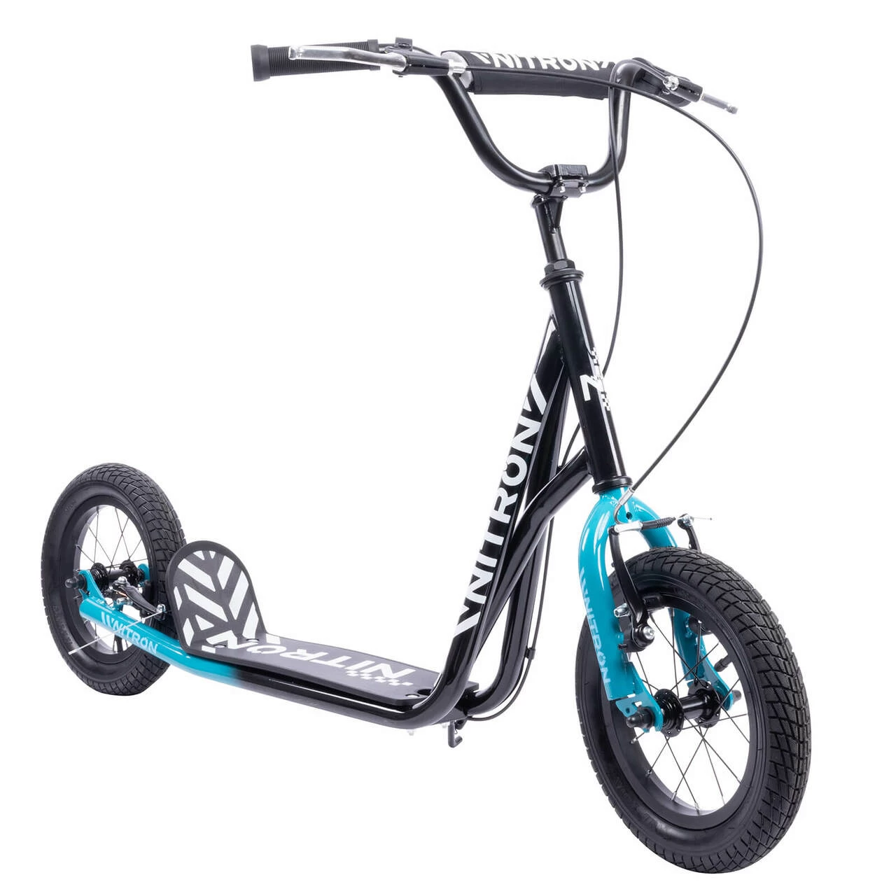 Nitron 12" V2 Big Wheel Scooter | Black/Blue - Image 4