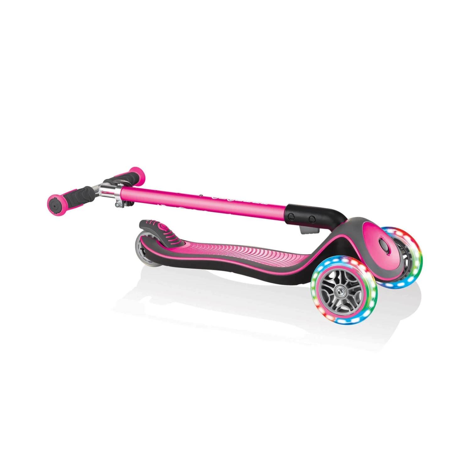 Globber Elite Deluxe 3-Wheel Kids Scooter With Lights | Deep Pink - Image 7