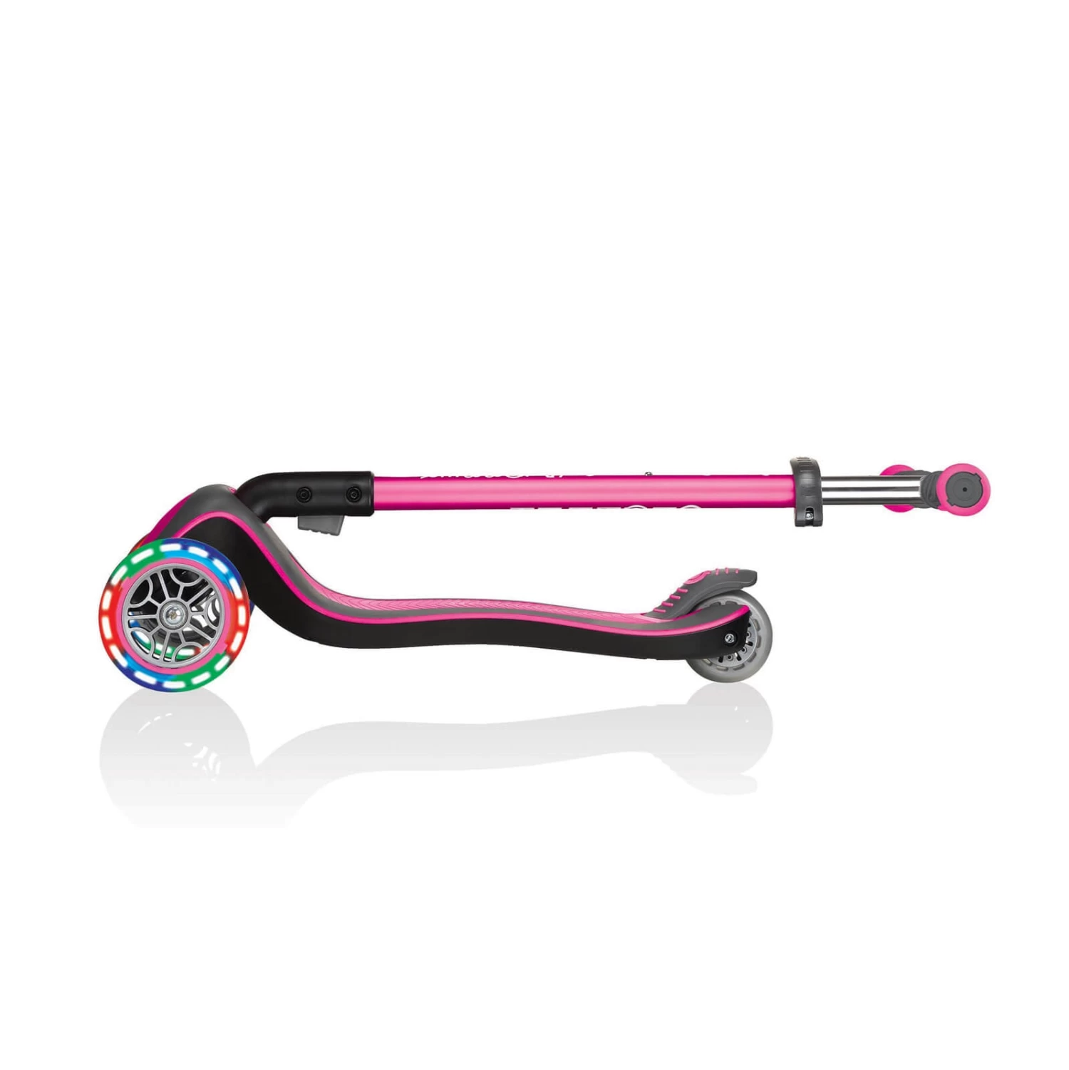 Globber Elite Deluxe 3-Wheel Kids Scooter With Lights | Deep Pink - Image 8