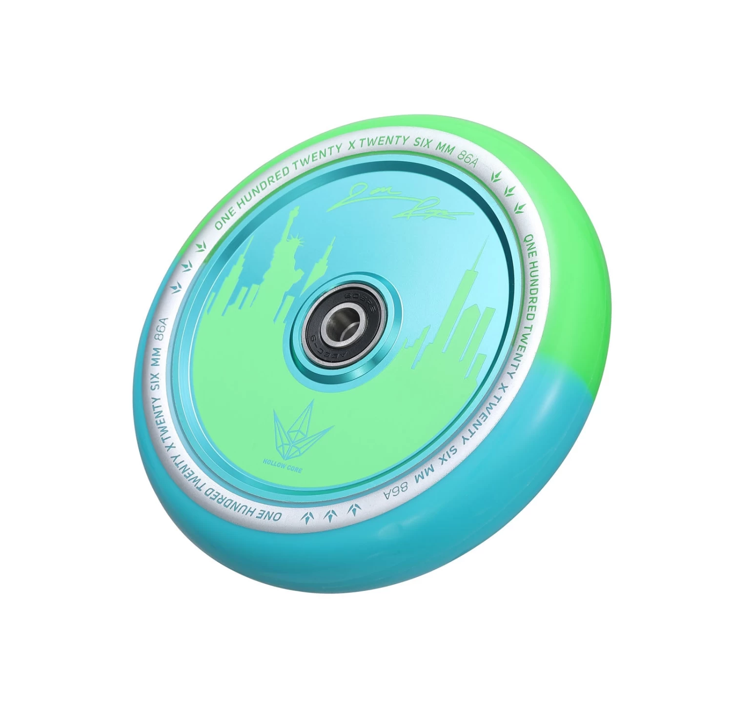 Envy Jon Reyes Signature Scooter Wheels | 26mm X 120mm | Green/Teal | SINGLE - Image 2