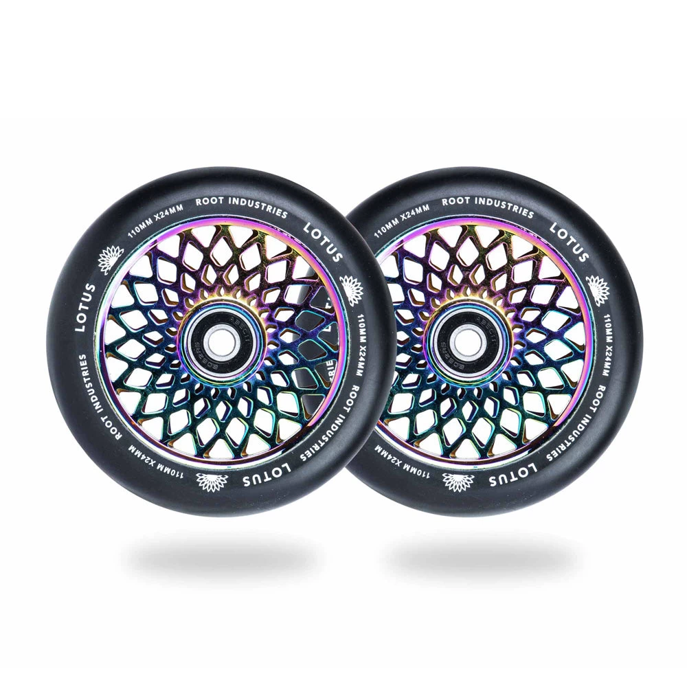Lotus Scooter Wheels | 24mm X 110mm | Black/Rocket Fuel