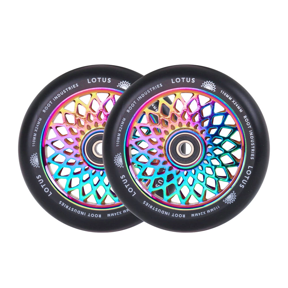 Lotus Scooter Wheels | 24mm X 110mm | Black/Rocket Fuel - Image 4