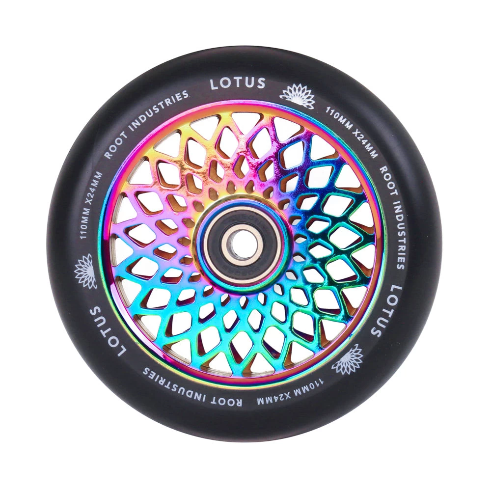 Lotus Scooter Wheels | 24mm X 110mm | Black/Rocket Fuel - Image 3