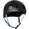 LIFER Certified Helmet | Black Matte W/ Cyan Straps