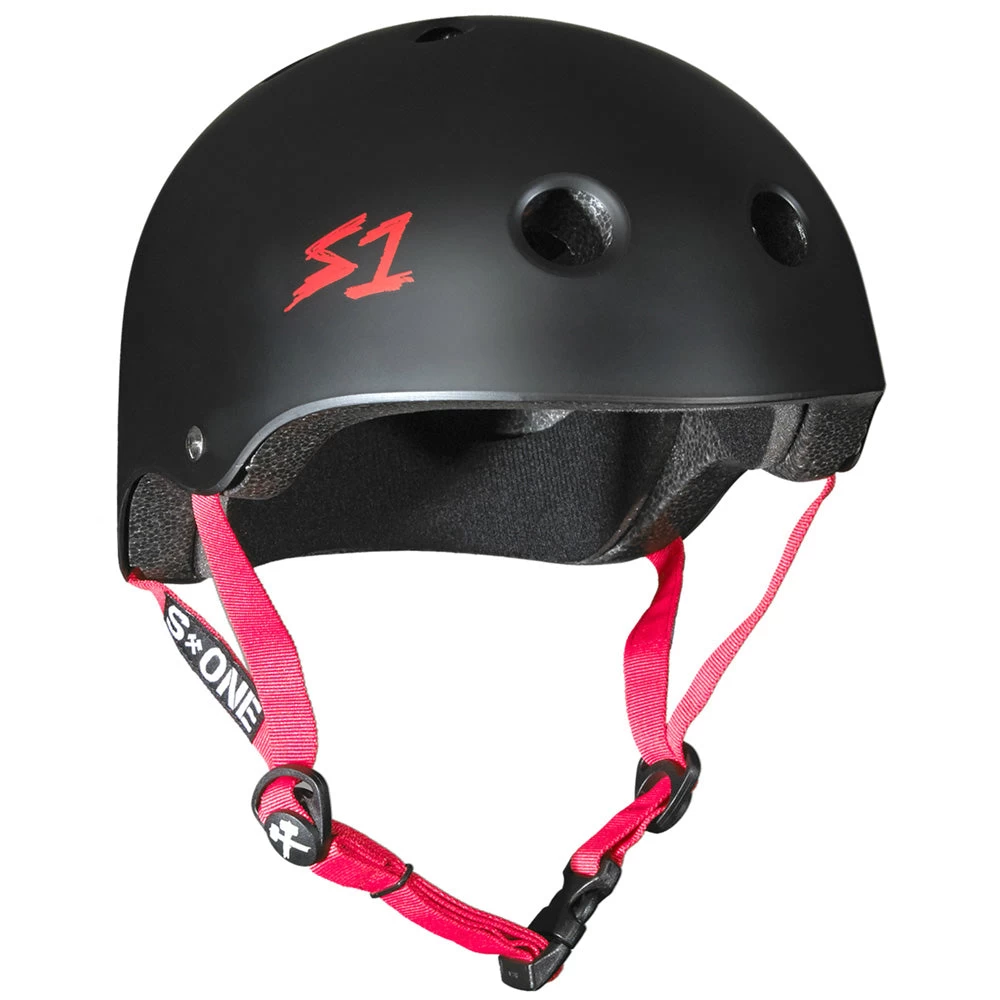 Lifer Certified Helmet | Black Matte W/ Red Straps